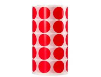 LIDERPAPEL ROLLO GOMETS REDONDO 20mm ROJO 2000 UNIDADES