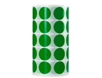 LIDERPAPEL ROLLO GOMETS REDONDO 20mm VERDE 2000 UNIDADES