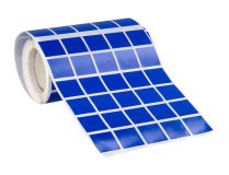 LIDERPAPEL ROLLO GOMETS CUADRADO 20mm AZUL 2000 UNIDADES