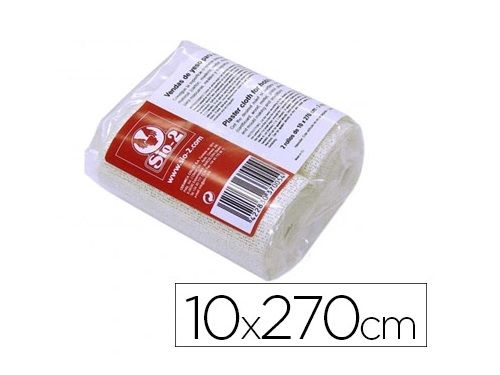SIO 2 PAQ. 2 ROLLOS VENDAS YESO 10Xx270cm