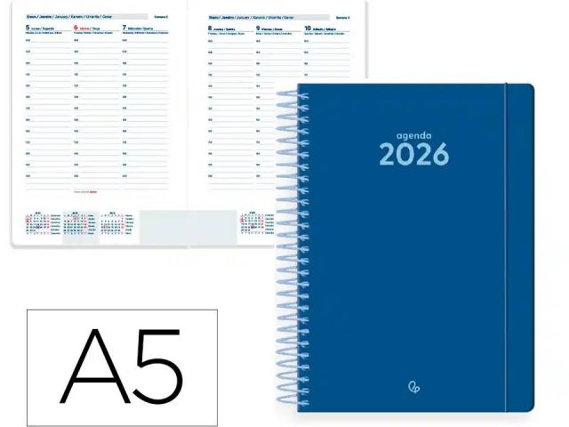 LDP AGENDA ANUAL ESPIRAL SEMANA VISTA A5 CLASSIC 2026 AZ