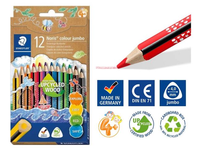 STAEDTLER ESTUCHE 12 LÁPICES NORIS JUMBO 188 C12