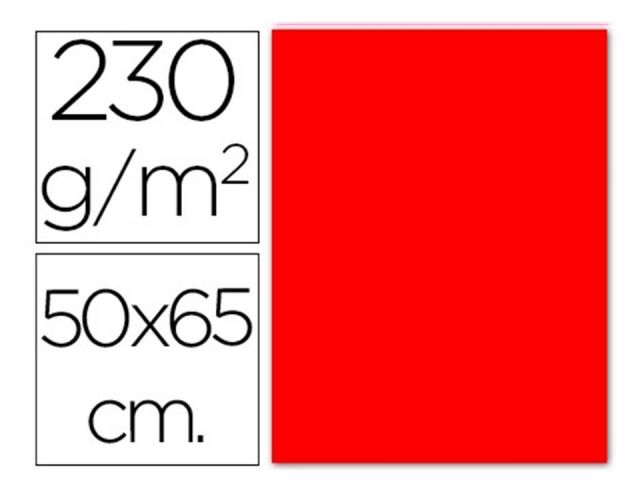 FBS 10H CARTULINAS FLUOR  240gr. 50X65 ROJO