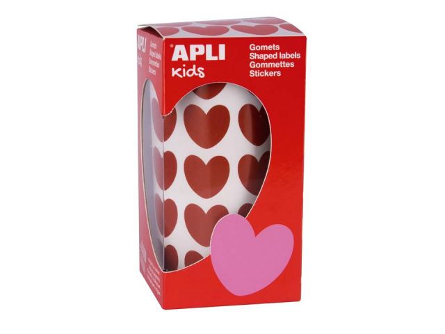 APLI ROLLO GOMETS CORAZONES ROJO 16731