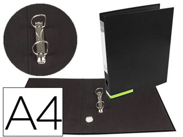 LDP CARPETA 2 ANILLAS MIXTAS 25mm A4 NEGRO AY21
