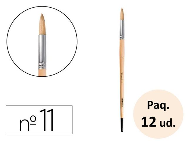 LDPI PAQ.12 PINCELES P REDONDA PELO CERDA Nº11