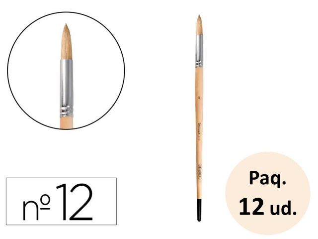 LDPI PAQ.12 PINCELES P REDONDA PELO CERDA Nº12