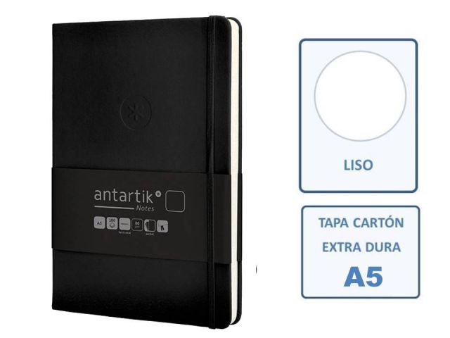ANTARTIK CUADERNO GOMA A5 15X21 96p. LISO TW05