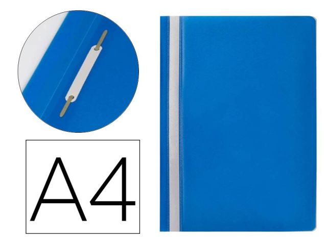 Q-CONNET PACK 25  DOSSIER FASTENER A4 AZUL