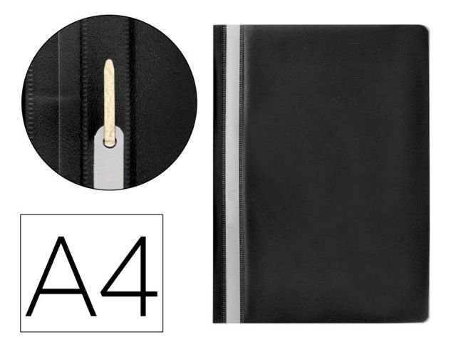 Q-CONNET PACK 25  DOSSIER FASTENER A4 NEGRO