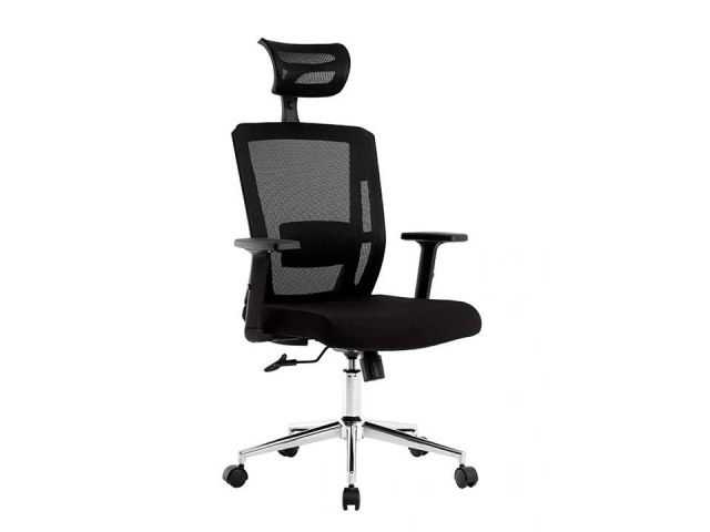 QC SILLA DESIO OFICINA NEGRA RESPALDO MALLA NEG