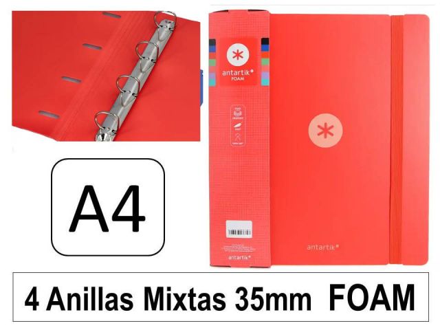 ANTARTIK CARPETA FOAM 4A 35MM MIXTAS C/GOMA ROJO