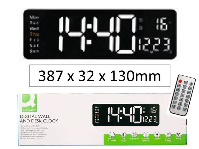 Q-CONNECT RELOJ PARED DIGITAL  387mm KF18986
