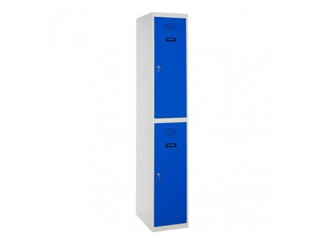 TAQUILLA (2) METÁLICA 2 PUERTAS 30CM 1C AZUL DESMONTADA