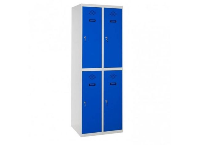 TAQUILLA (4) METÁLICA 2 PUERTAS 30CM 2C AZUL DESMONTDA