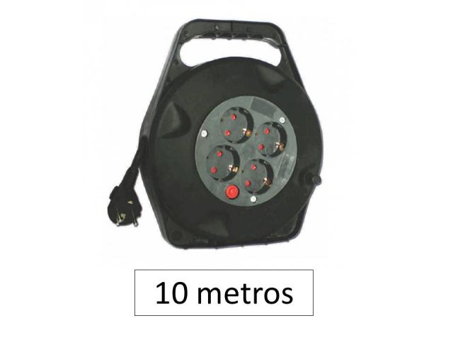 CARRETE ALARGADOR CABLE 10  METROS 4 TOMAS  