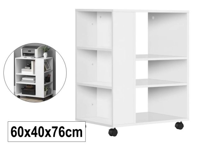 MESA AUXILIAR MULTIUSOS 60x40x76cm BLANCO