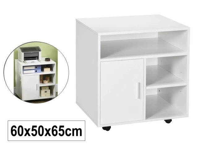MESA AUXILIAR MULTIUSOS 60x50x65cm BLANCO